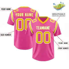 Pink Shoulder Cut Two-Tone Authentic Football Jersey 2