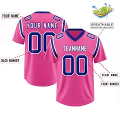 Pink Shoulder Cut Two-Tone Authentic Football Jersey 2