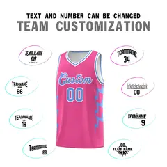 Pink Side Lightning Graffiti Basketball Uniform Jersey 4