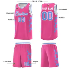 Pink Side Lightning Graffiti Basketball Uniform Jersey 5