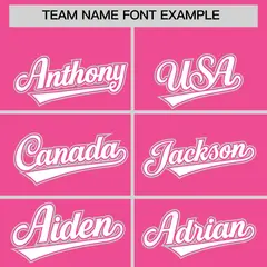 Pink Silver Flame Outline Side Pattern Baseball Jersey 3