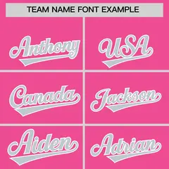 Pink Silver Leopard Graffiti Side Design Baseball Jersey 3