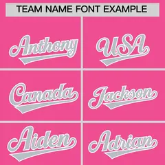 Pink Silver Side Camo Baseball Jersey 3