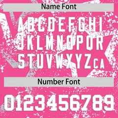 Pink Silver White Star Ink Graffiti Pattern Baseball Jersey 4