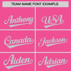 Pink Silver Wind Mark Graffiti Baseball Jersey 3