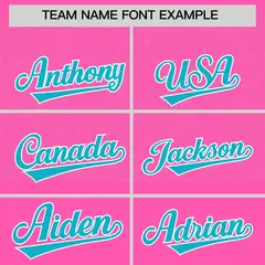 Pink Sky Blue Floral Gradient Full Button Baseball Jersey 3