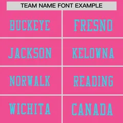 Pink Sky Blue Sequin Lettering Football Jersey 3