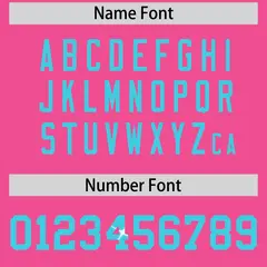 Pink Sky Blue Sequin Lettering Football Jersey 4