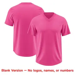 Pink Sky Blue Sequin Lettering Football Jersey 7