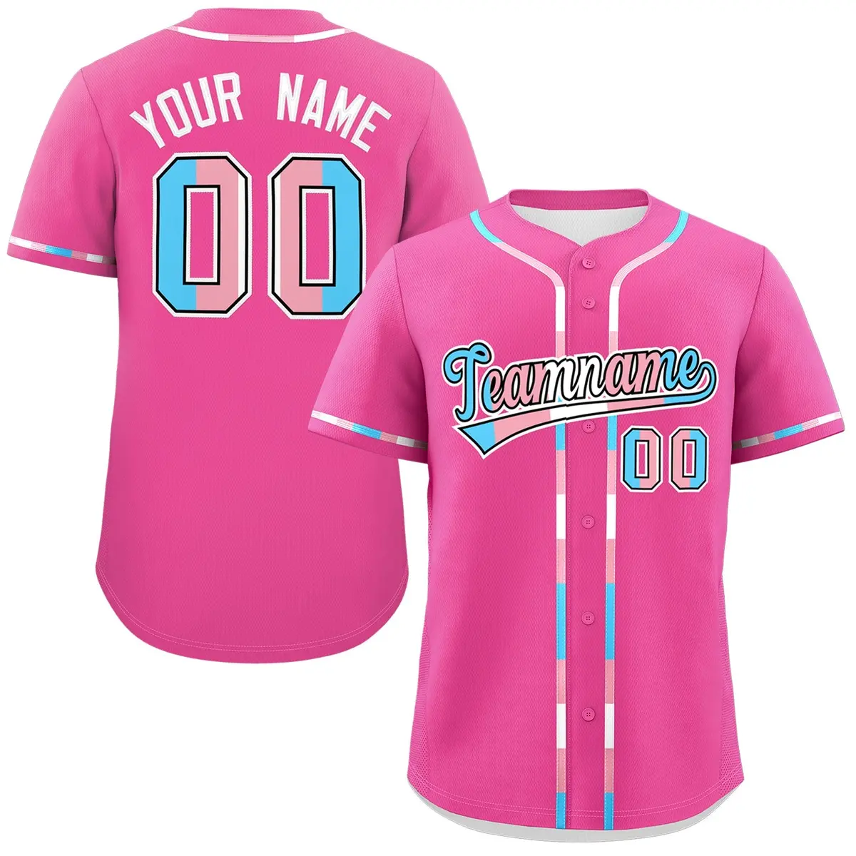Pink Transgender Pride Month Classic Baseball Jersey