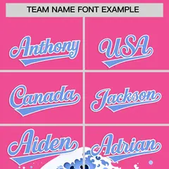 Pink Wave Graffiti Baseball Jersey 3