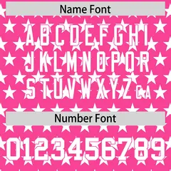 Pink White American Flag Graffiti Baseball Jersey 4