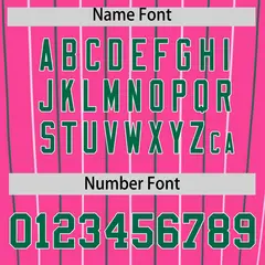 Pink White and Kelly Green Bi-Color Stripes Baseball Jersey 4