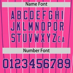 Pink White and Purple Bi-Color Stripes Baseball Jersey 4