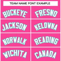 Pink White-Aqua Classic Varsity Full-Snap Letterman Jacket 5