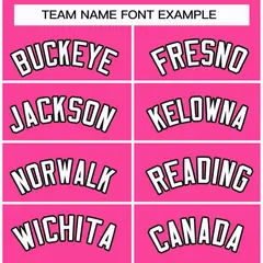 Pink White-Black Classic Style Hockey Jersey 3