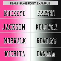 Pink White-Black Gradient Fashion Authentic Football Jersey 3