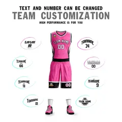 Pink White-Black Graffiti Lightning Basketball Jersey 4