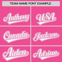Women's Pink White Breast Cancer Awareness Pink Ribbon Baseball Jersey 3