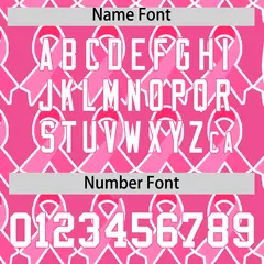 Women's Pink White Breast Cancer Awareness Pink Ribbon Baseball Jersey 4