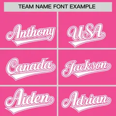 Women's Pink White Breast Cancer Awareness Pink Ribbon Baseball Jersey 3