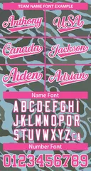 Pink White Camo Varsity Letterman Bomber Jacket 5