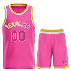 Pink White Classic Bull Sets Basketball Jersey