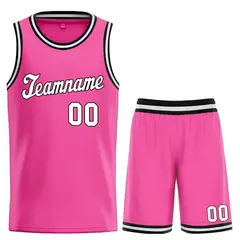 Pink White Classic Sets Basketball Jersey