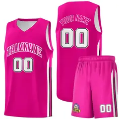 Pink White Classic Sets Sports Basketball Jersey