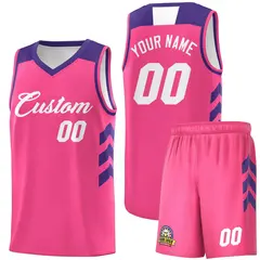 Pink White Classic Sets Sports Basketball Jersey