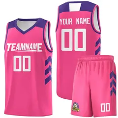 Pink White Classic Sets Sports Basketball Jersey