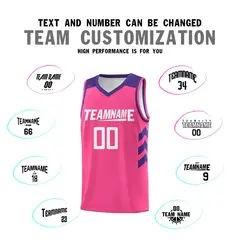 Pink White Classic Sets Sports Basketball Jersey 4