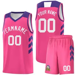 Pink White Classic Sets Sports Basketball Jersey
