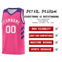 Pink White Classic Sets Sports Basketball Jersey 5