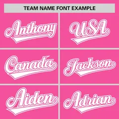 Pink White Classic Sleeveless Baseball Jersey 3