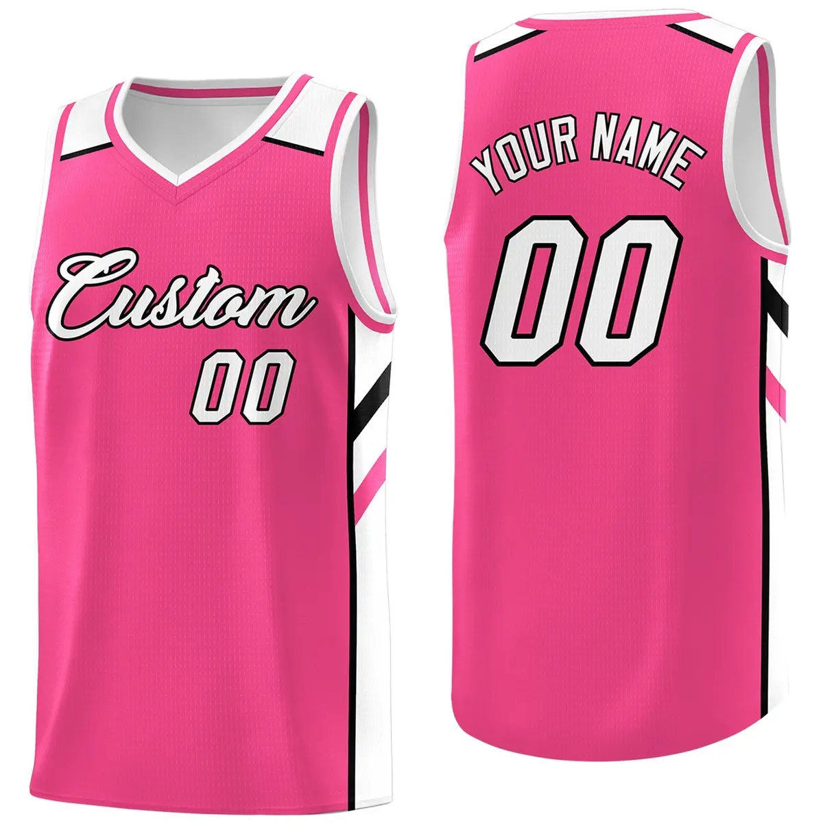 Pink White Classic Sportwear Basketball Jersey