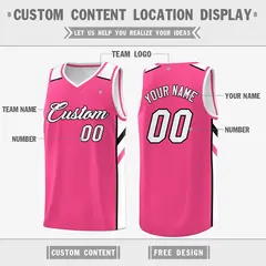 Pink White Classic Sportwear Basketball Jersey 2
