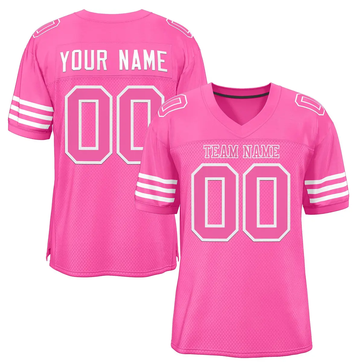 Pink White Classic Style Authentic Football Jersey