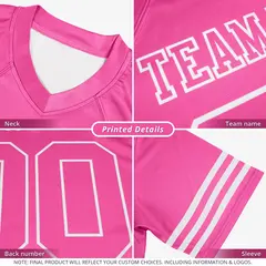 Pink White Classic Style Authentic Football Jersey 4