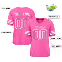 Pink White Classic Style Authentic Football Jersey 6