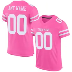Pink White Classic Style Mesh Authentic Football Jersey 1
