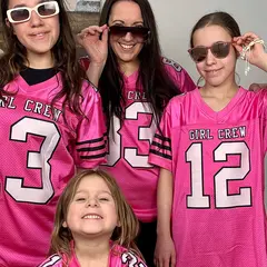 Pink White Classic Style Mesh Authentic Football Jersey 2