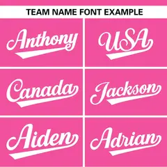 Pink White Color Block Two-Button Softball Jersey 3