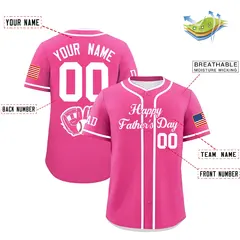 Pink White Father's Day Classic Baseball Jersey 2