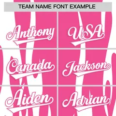 Pink White Flame Pattern Authentic Pullover Baseball Jersey 3