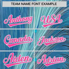 Pink White Fluid Feather Graffiti Baseball Jersey 3