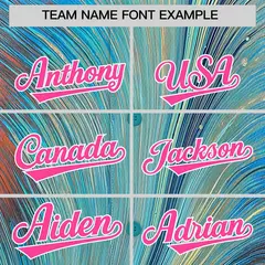 Pink White Fluid Feather Graffiti Baseball Jersey 3