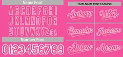 Pink White Full-Button Classic Baseball Jersey 3