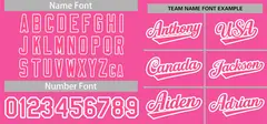 Pink White Full-Button Classic Baseball Jersey 3
