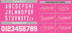 Pink White Full-Button Classic Baseball Jersey 3